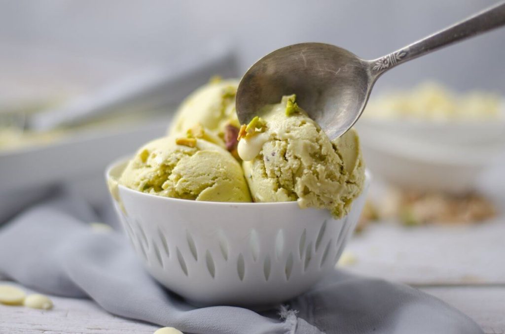 helado de pistacho